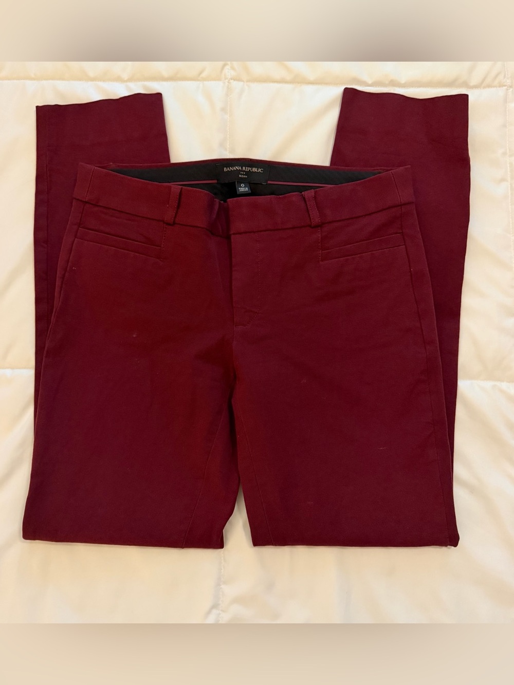 Banana Republic Maroon Sloan Slim Dress Pants